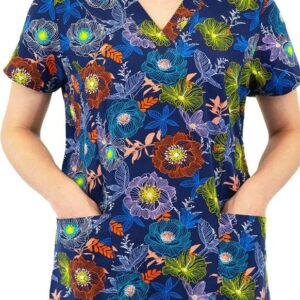 Polera clínica mujer estampada, Maevn