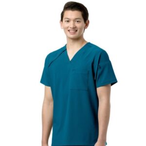 Polera clínica hombre, azul petróleo, Wonder Wink.