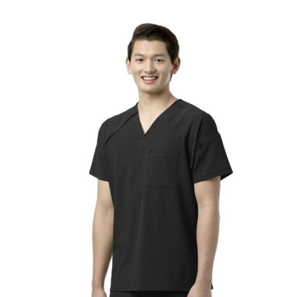 Polera clínica hombre, negra, Wonder Wink.